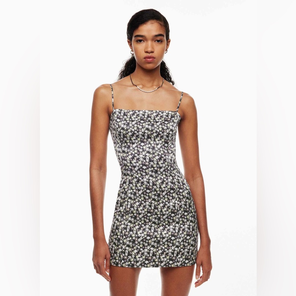 Aritzia Sunday Best Shimmer Satin Dress .